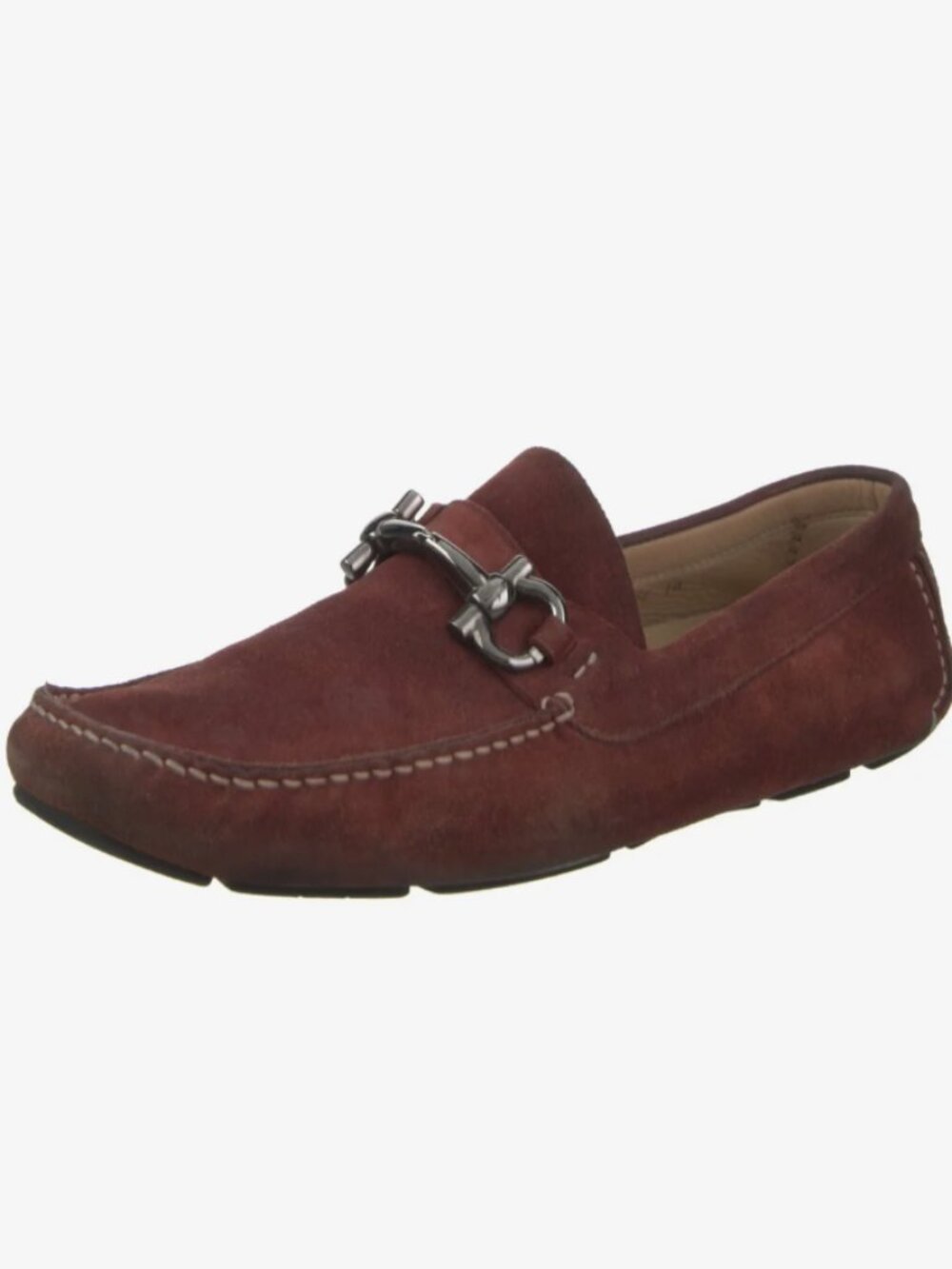 Salvatore Ferragamo Gancini Logo Suede Drivers